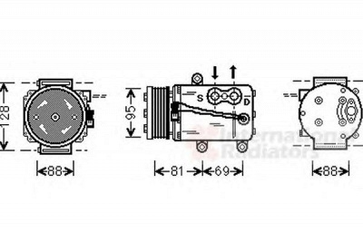VAN WEZEL 1800k339 -  Компрессор, кондиционер